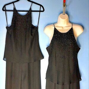 Chelsea Nites Black Halter Jumpsuit